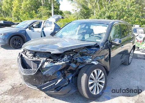 2015 Acura Mdx Technology Package z USA, uszkodzony, nr VIN 5FRYD4H44FB021982